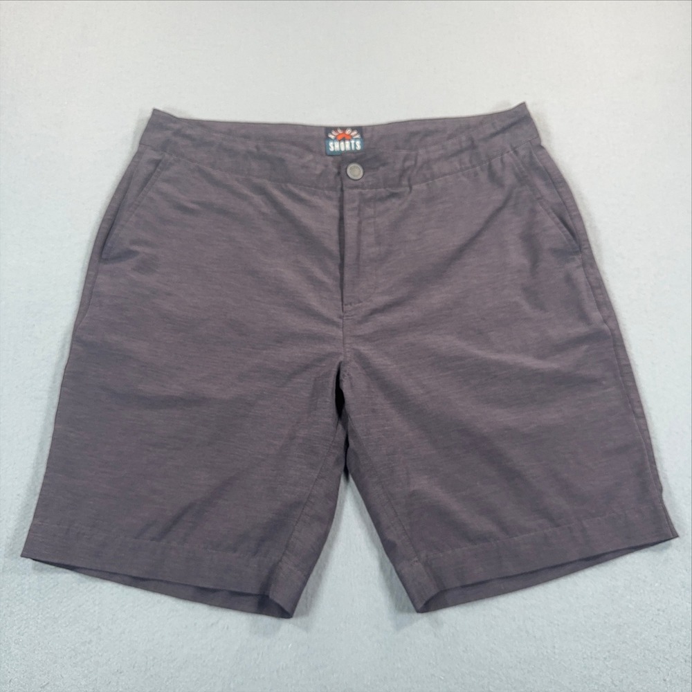 Faherty All Day Shorts Mens 35 Charcoal Gray Hybrid Performance Stretch 3315